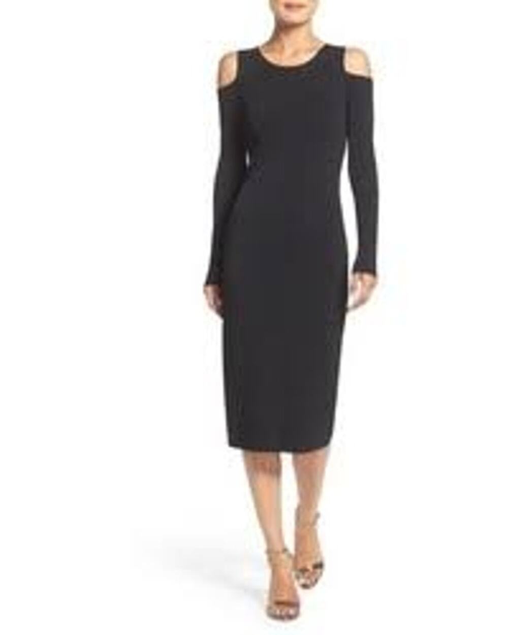 Eliza J Cold Shoulder Knit Bodycon Dress - Women's Size M
